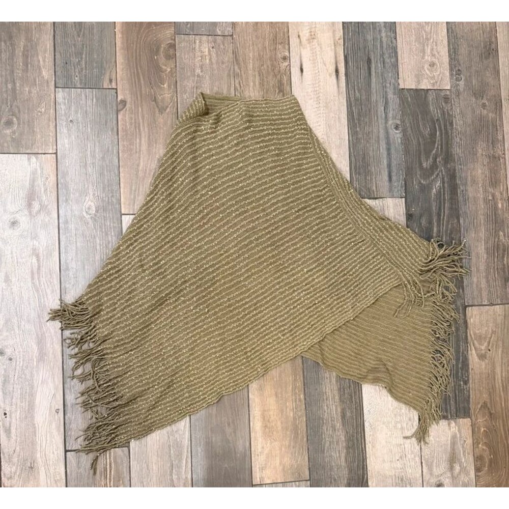 Y2k Green Sequin Poncho